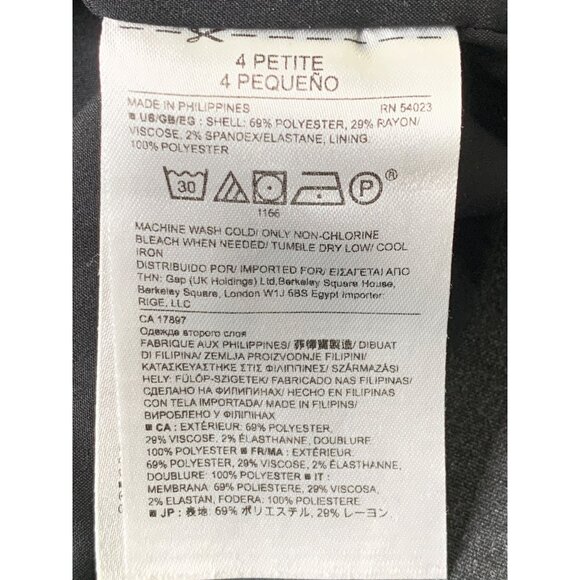 Banana Republic Womens 2-Piece Charcoal Skirt Suit Size 4P Petite 8805 EUC - Picture 5 of 6